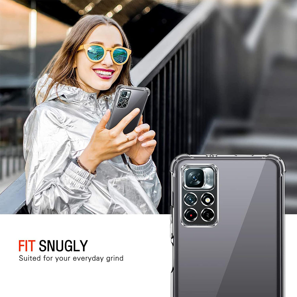 Techsuit - Shockproof Clear Silicone - Xiaomi Redmi Note 11 / Note 11S - Clear