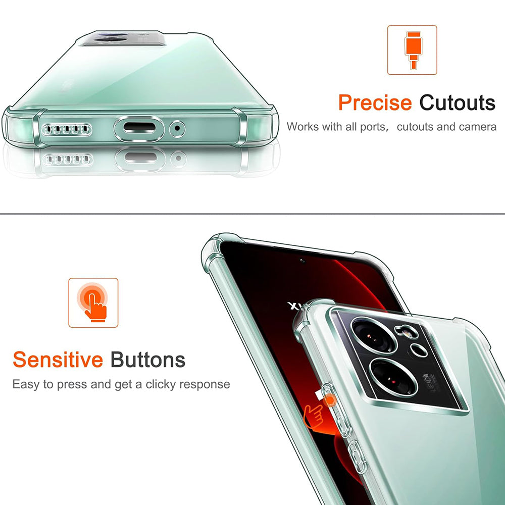 Techsuit - Shockproof Clear Silicone - Xiaomi 13T / 13T Pro - Clear