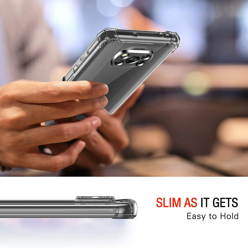 Techsuit - Shockproof Clear Silicone - Xiaomi Poco X3 / Poco X3 NFC / Poco X3 Pro - Clear