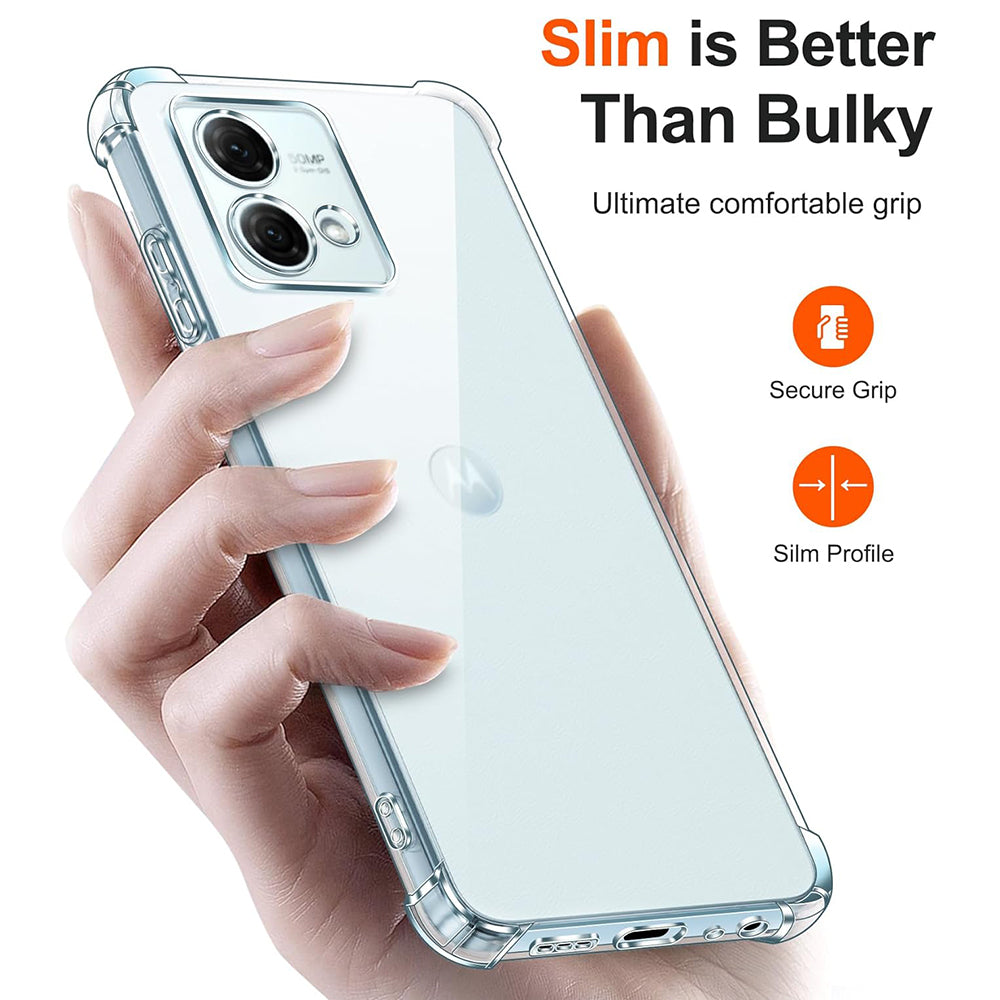 Techsuit - Shockproof Clear Silicone - Motorola Moto G84 - Clear