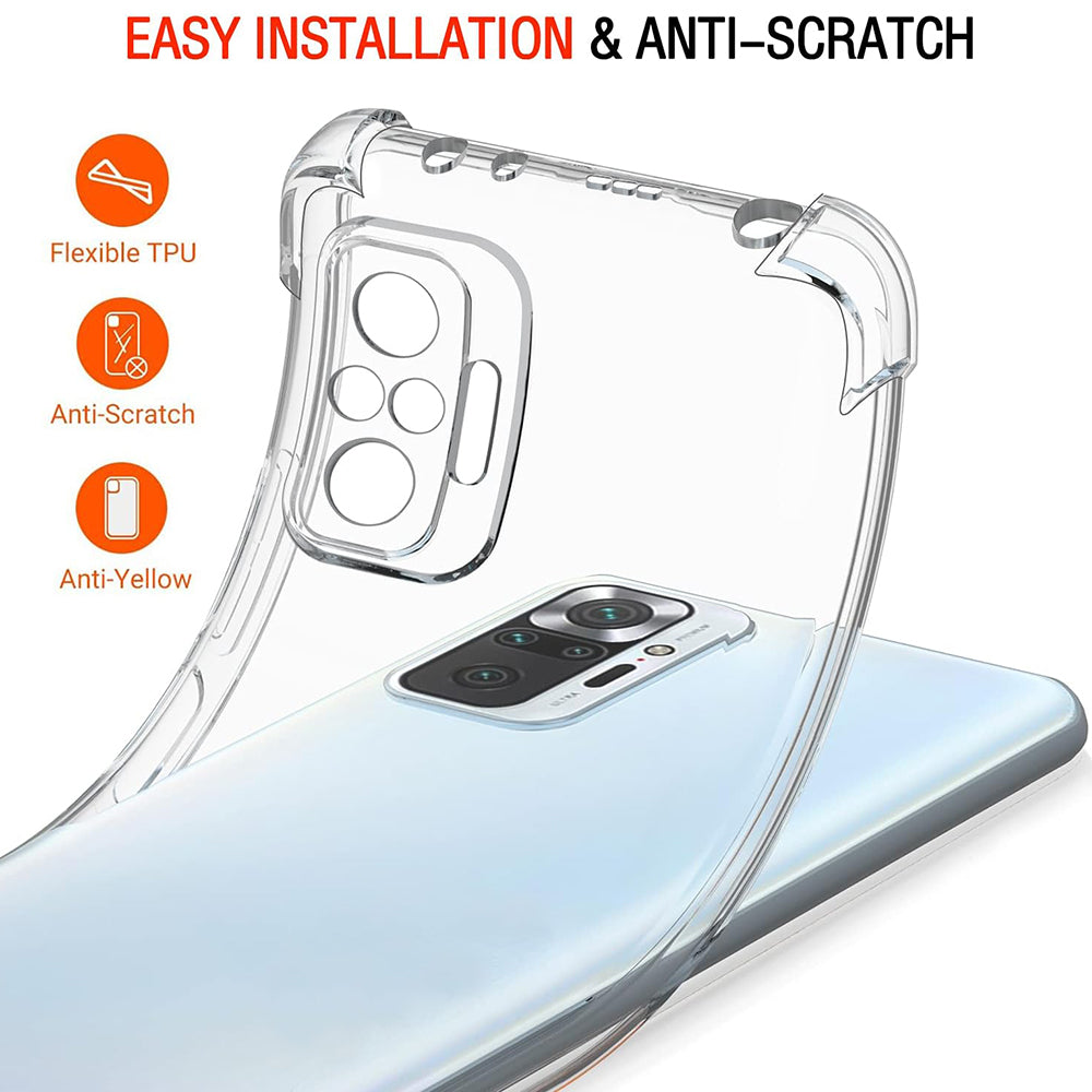 Techsuit - Shockproof Clear Silicone - Xiaomi Redmi Note 10 Pro / Note 10 Pro Max - Clear