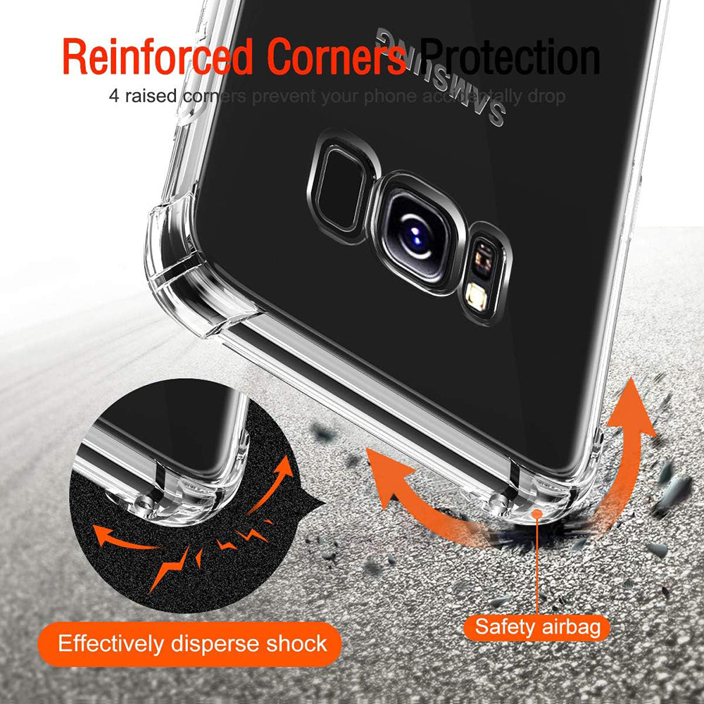 Techsuit - Shockproof Clear Silicone - Galaxy S8 Plus - Clear