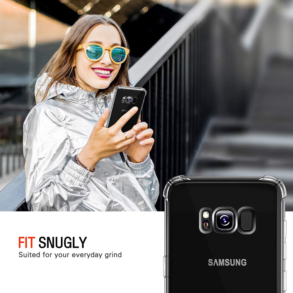 Techsuit - Shockproof Clear Silicone - Galaxy S8 Plus - Clear