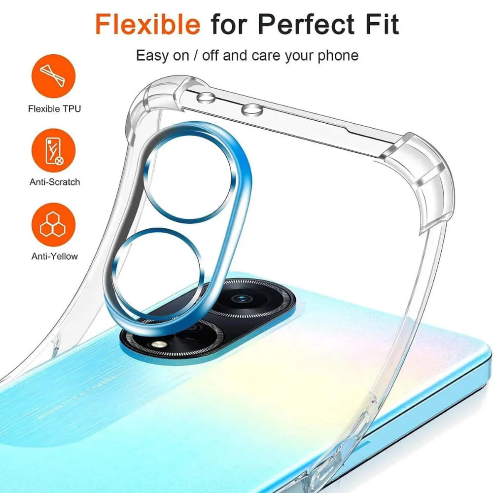 Techsuit - Shockproof Clear Silicone - Oppo A98 5G - Clear