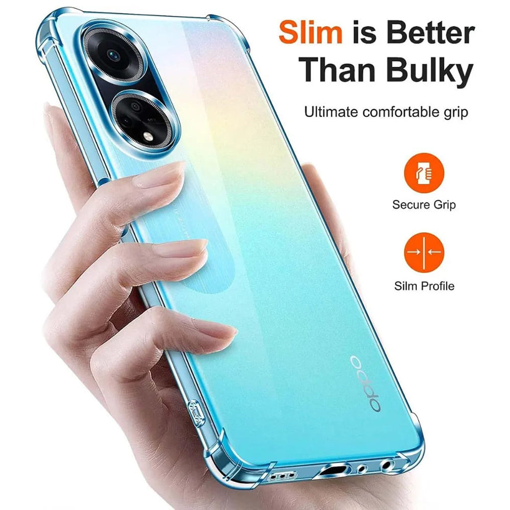 Techsuit - Shockproof Clear Silicone - Oppo A98 5G - Clear