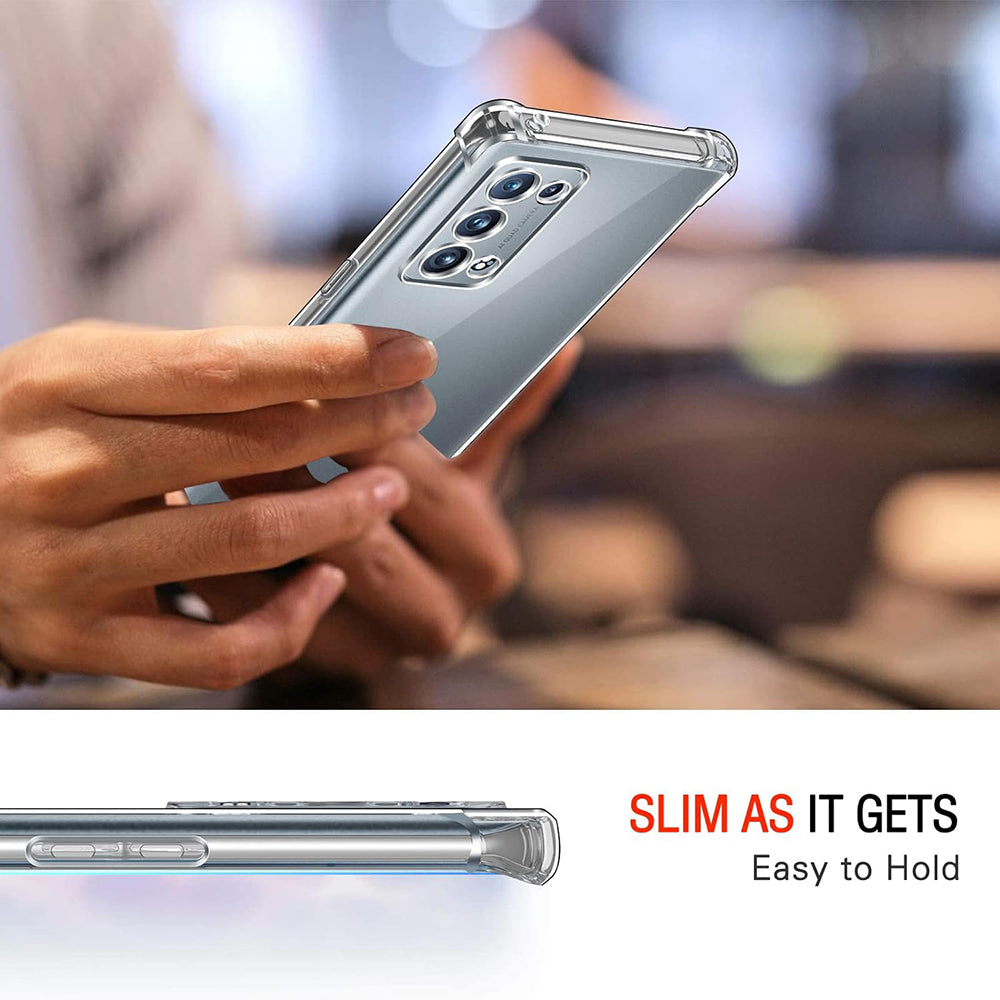 Techsuit - Shockproof Clear Silicone - Oppo Reno6 Pro 5G (Snapdragon) - Clear