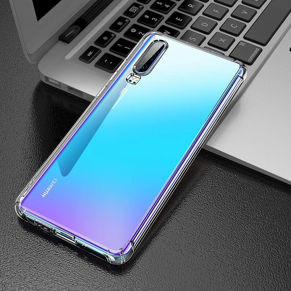Techsuit - Shockproof Clear Silicone - Huawei P30 - Clear