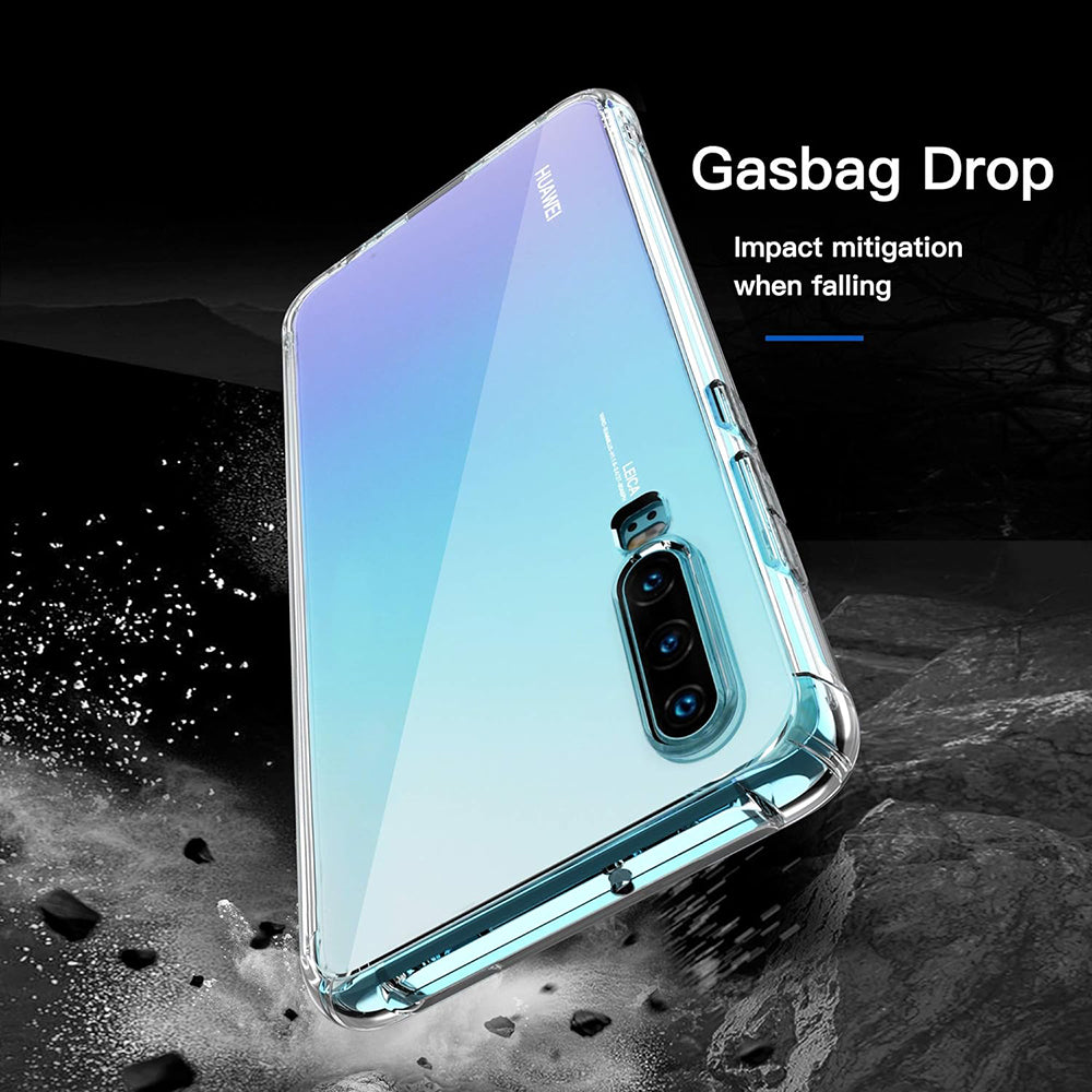 Techsuit - Shockproof Clear Silicone - Huawei P30 - Clear