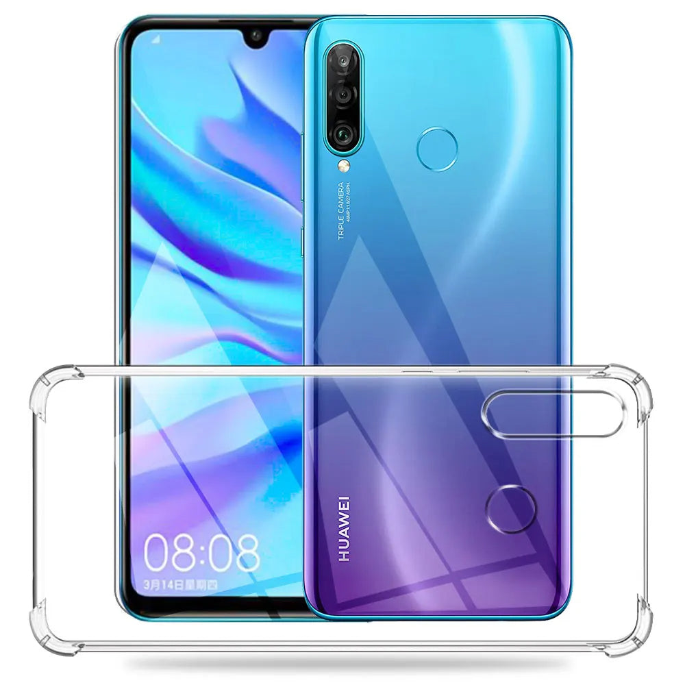 Techsuit - Shockproof Clear Silicone - Huawei P30 Lite / P30 Lite New Edition - Clear