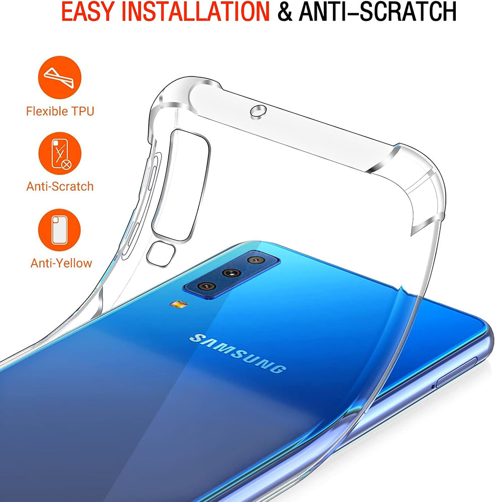 Techsuit - Shockproof Clear Silicone - Galaxy A7 2018 - Clear