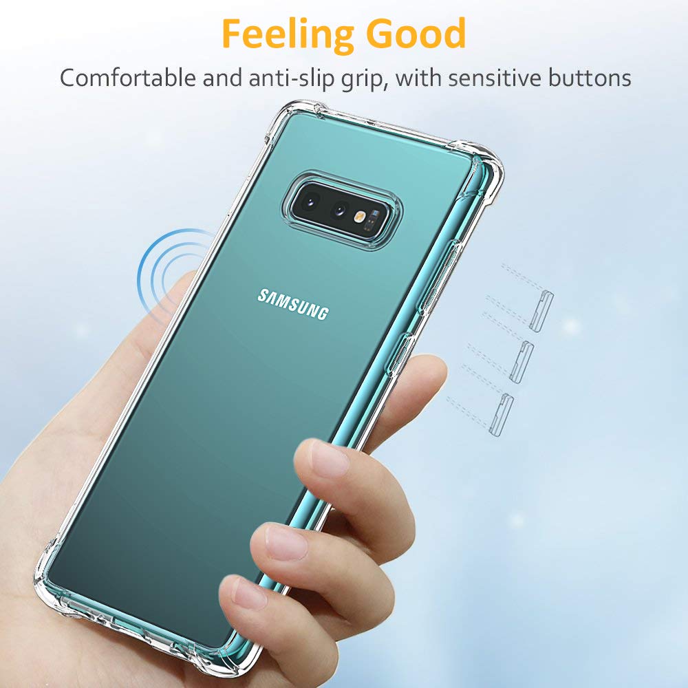 Techsuit - Shockproof Clear Silicone - Galaxy S10e - Clear