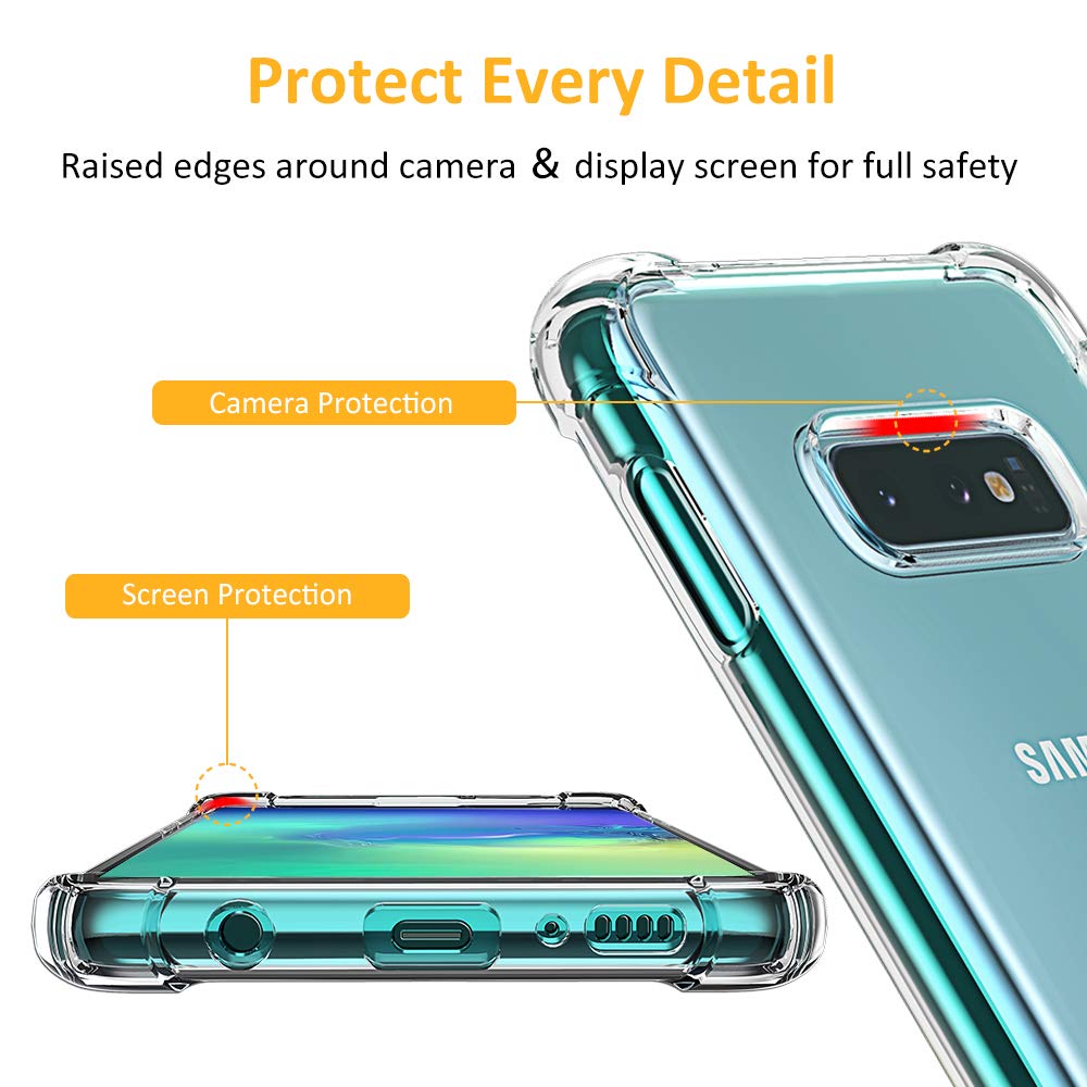Techsuit - Shockproof Clear Silicone - Galaxy S10e - Clear