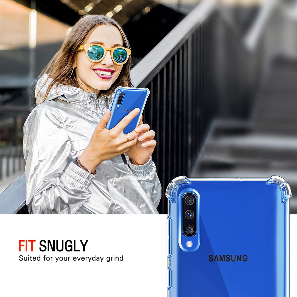 Techsuit - Shockproof Clear Silicone - Galaxy A30s / A50 / A50s - Clear