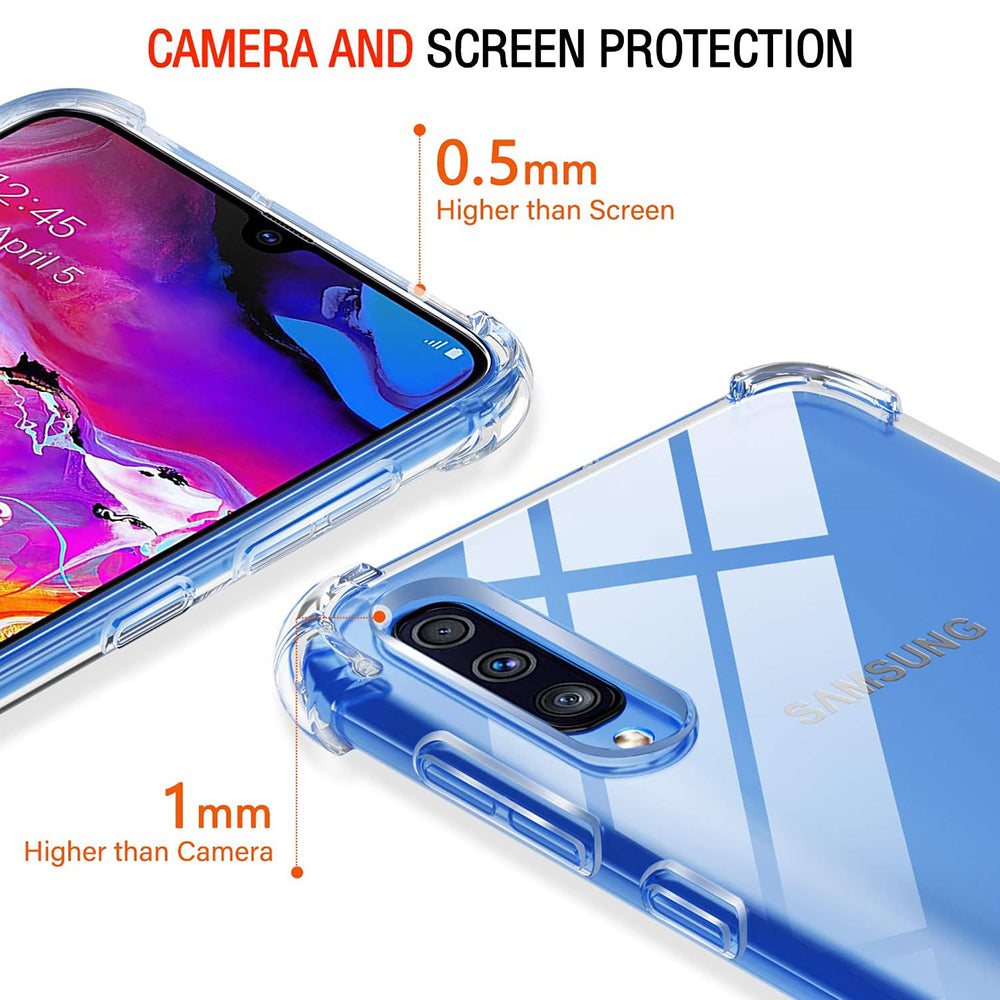 Techsuit - Shockproof Clear Silicone - Galaxy A30s / A50 / A50s - Clear