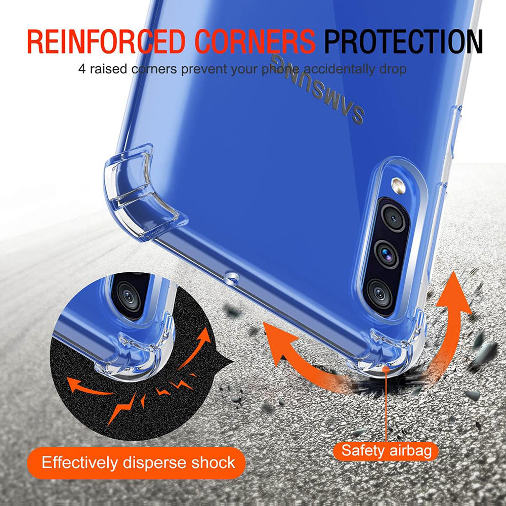 Techsuit - Shockproof Clear Silicone - Galaxy A30s / A50 / A50s - Clear