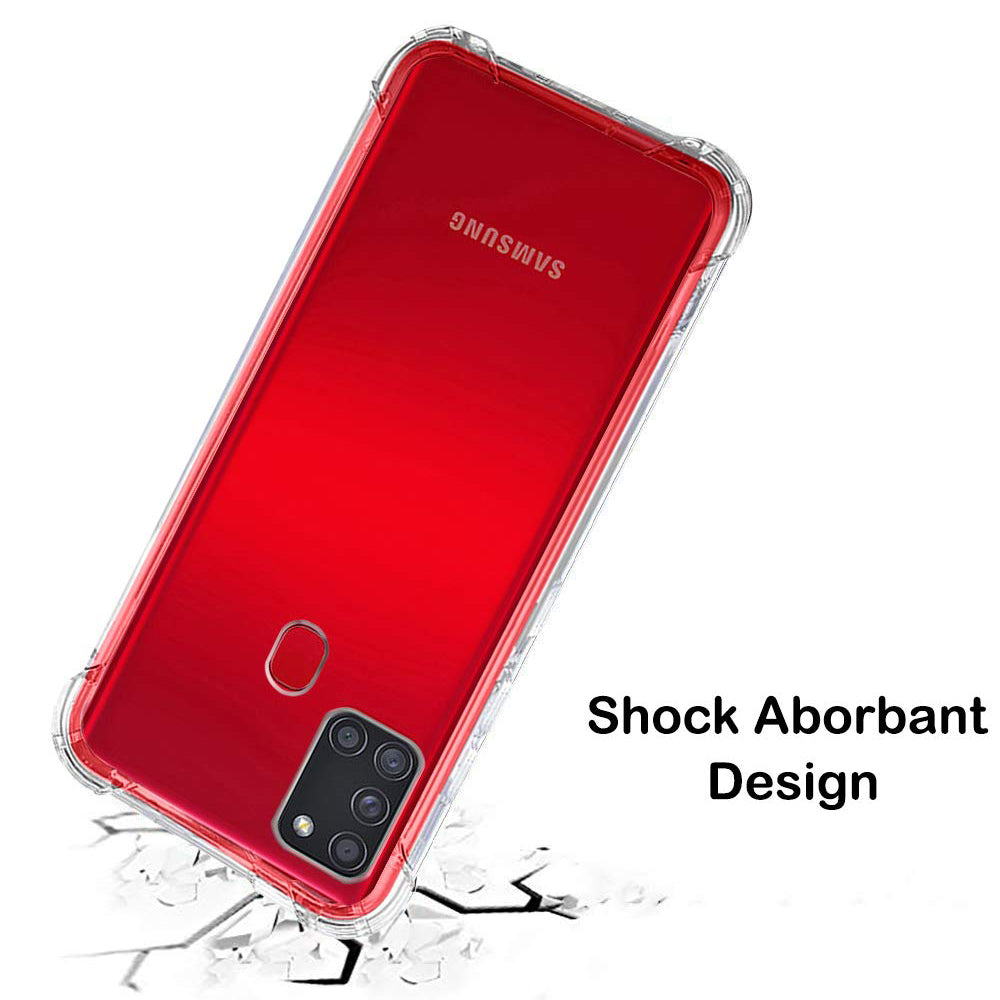 Techsuit - Shockproof Clear Silicone - Galaxy A21s - Clear