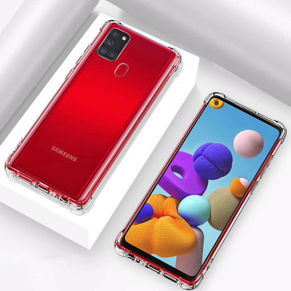 Techsuit - Shockproof Clear Silicone - Galaxy A21s - Clear