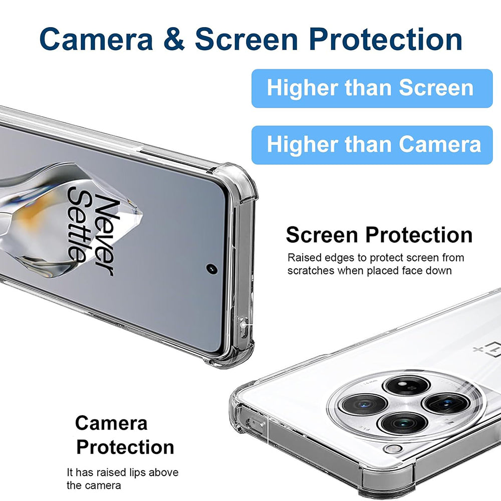 Techsuit - Shockproof Clear Silicone - OnePlus 12 - Clear