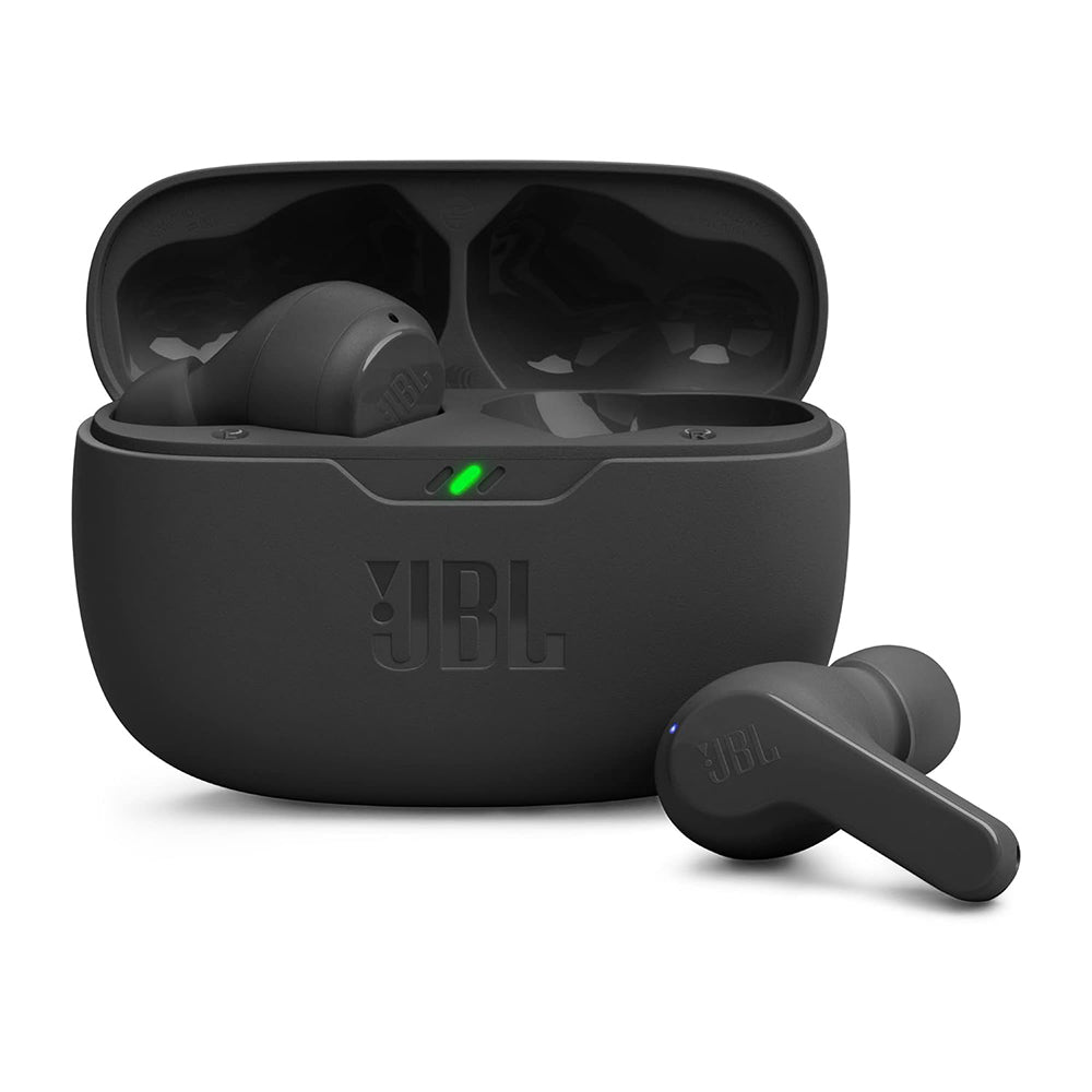 JBL - Wireless Earbuds (Wave Beam) - TWS, Microphone, Deep Bass Sound, IP54 - Black