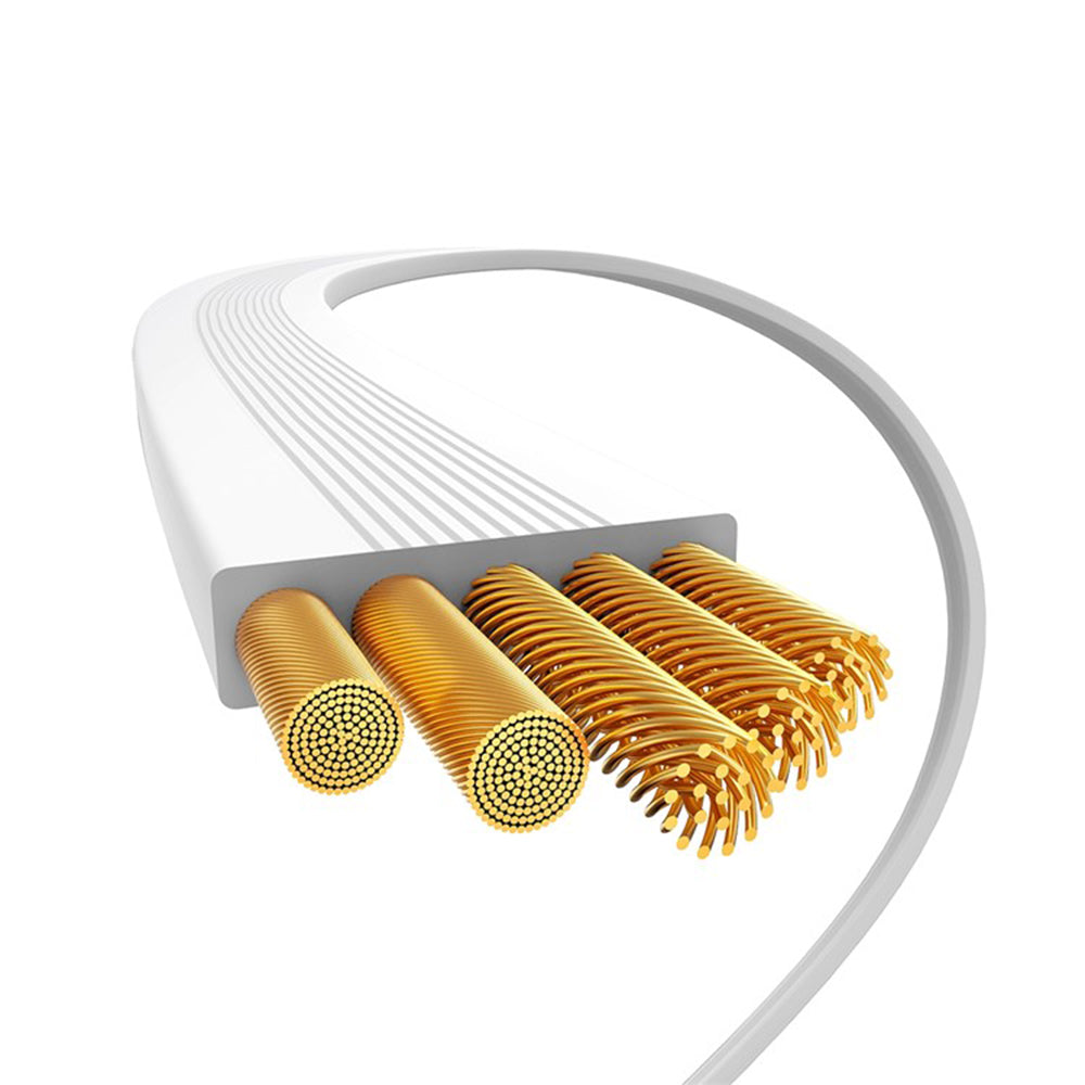 Baseus - Data Cable Free2Draw Mini (P10364500211-00) - Type-C to Type-C, 100W, 1m, Retractable - Moon White