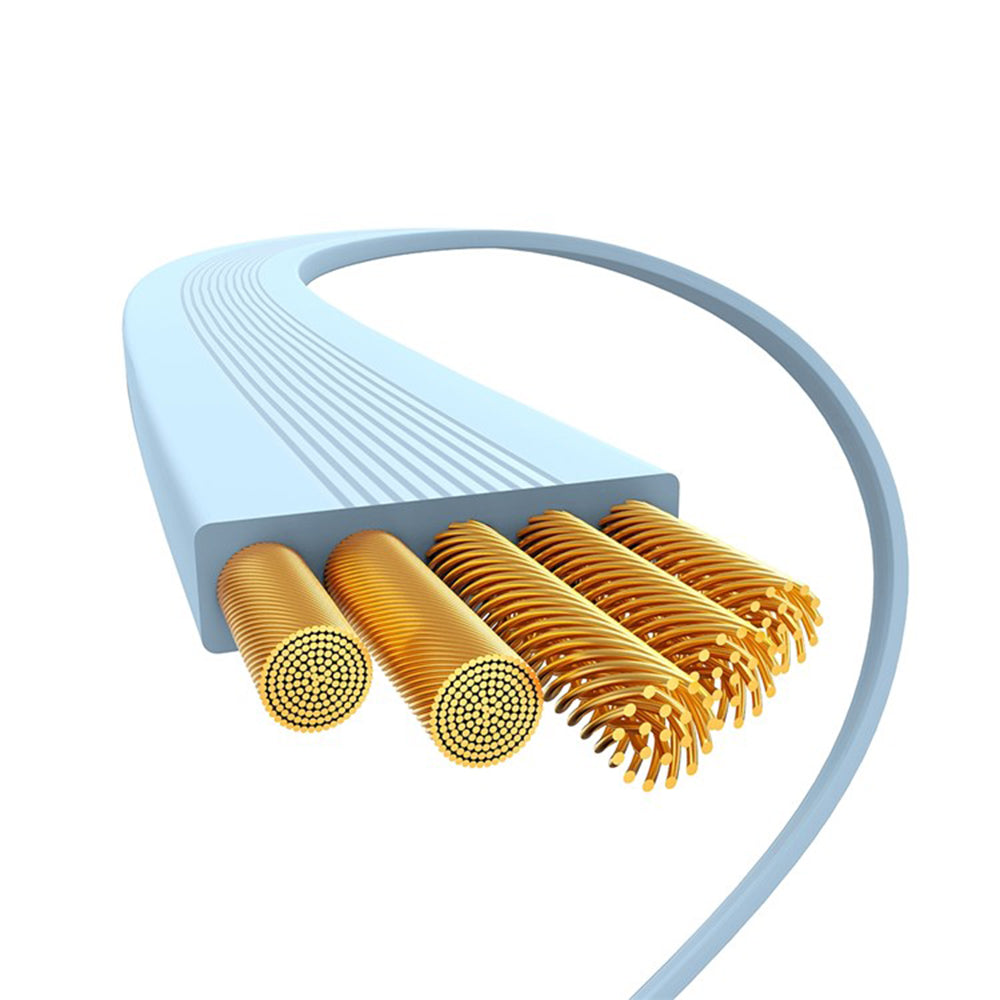 Baseus - Data Cable Free2Draw Mini (P10364500311-00) - Type-C to Type-C, 100W, 1m, Retractable - Galaxy Blue