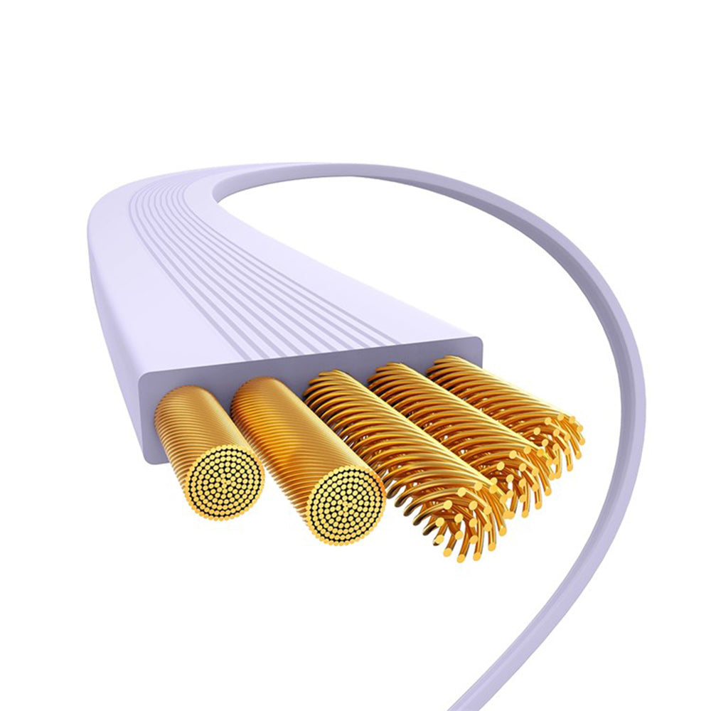 Baseus - Data Cable Free2Draw Mini (P10364500511-00) - Type-C to Type-C, 100W, 1m, Retractable - Nebula Purple