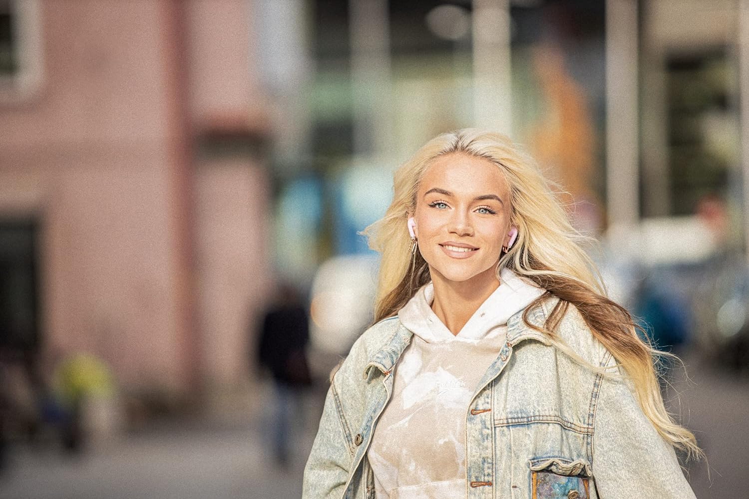 Defunc TRUE TALK Bluetooth 5.2 Ασύρματα True Wireless Ακουστικά με θήκη (ροζ)