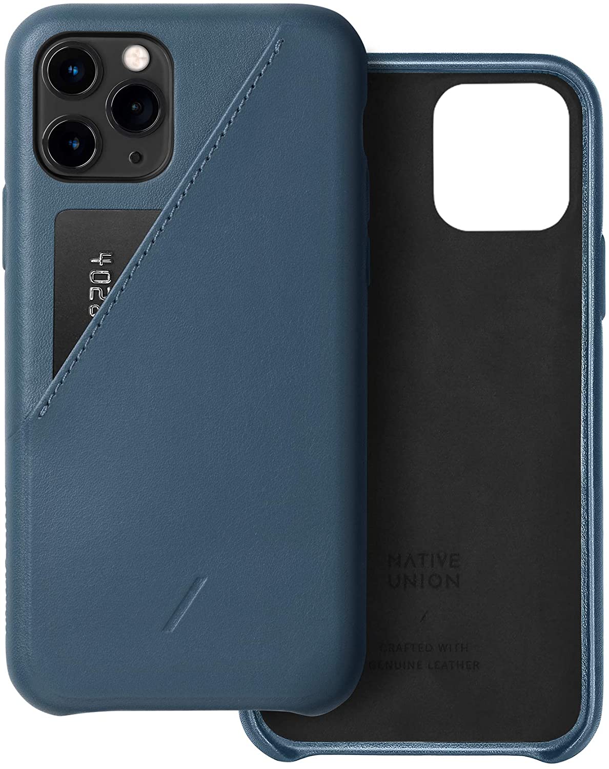 Native Union Clic Card Δερμάτινη Θήκη προστασίας για Apple iPhone 11 Pro με υποδοχή για κάρτες – μπλε