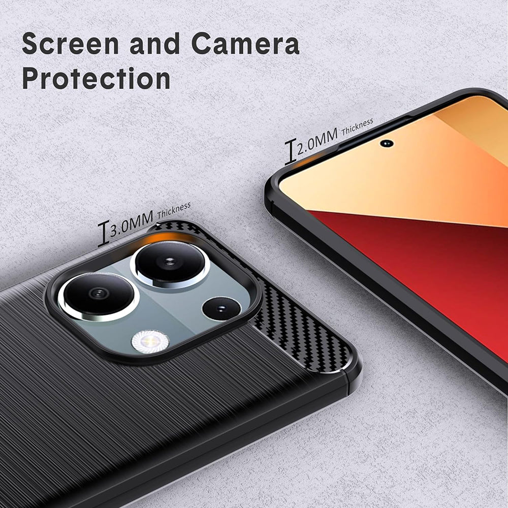 Techsuit - Carbon Silicone - Xiaomi Redmi Note 13 Pro 4G / Poco M6 Pro 4G - Black