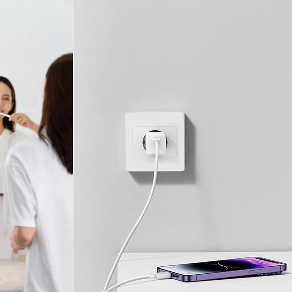 Baseus - Wall Charger (CCGN050105) - GaN, Type-C, Fast Charging, 20W - Purple