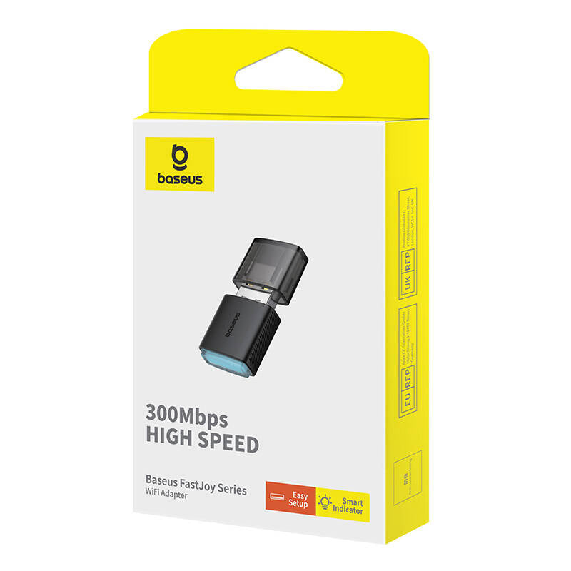 Baseus - Router Wi-Fi FastJoy (B01317600111-03) - Modem 300Mpbs, Linux, Window - Black