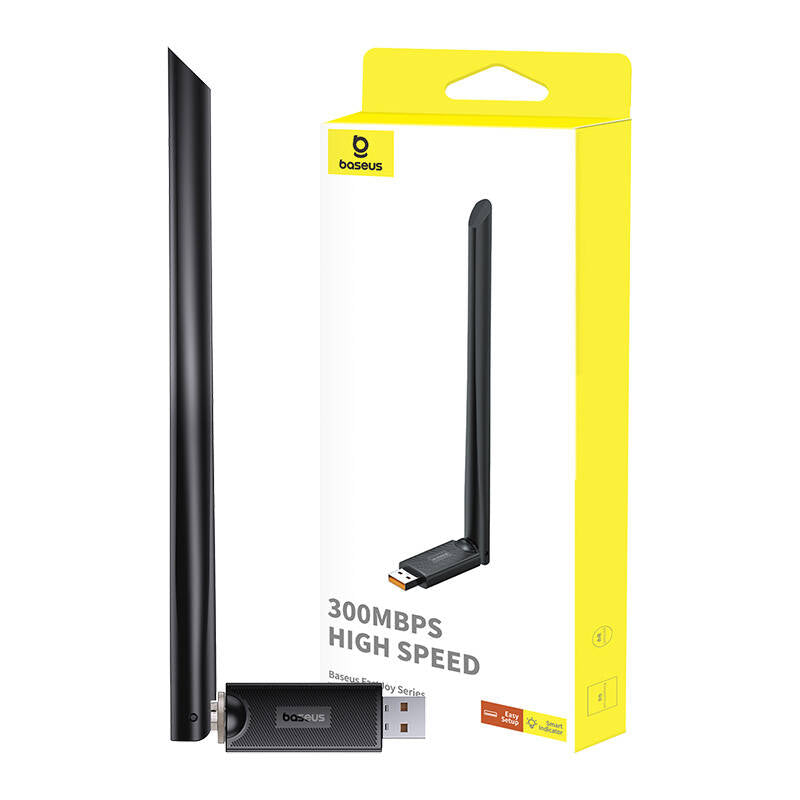 Baseus - Router Wi-Fi FastJoy BS-OH172 (B01317600111-01) - Adapter, 300Mbps, 20dBm, Windows/Linux - Black