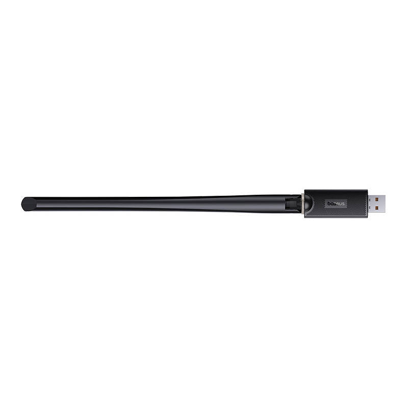 Baseus - Adapter Wi-Fi with Antenna FastJoy (B01317600111-00) - USB 2.0, 150Mbps, Windows/Linux - Black