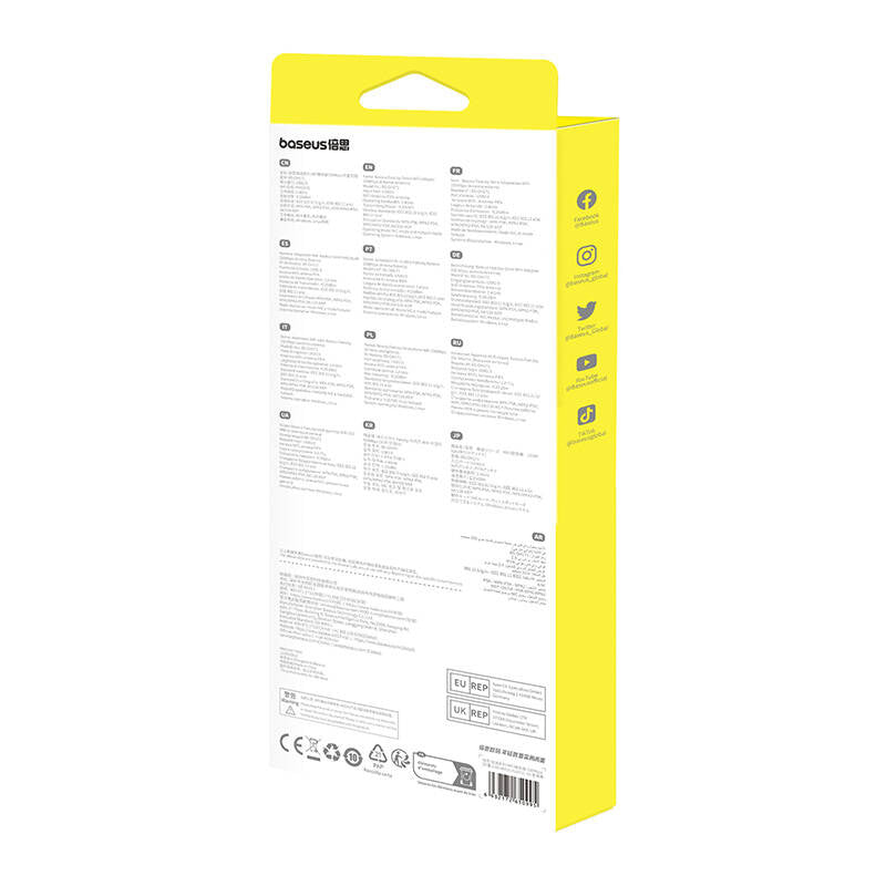 Baseus - Adapter Wi-Fi with Antenna FastJoy (B01317600111-00) - USB 2.0, 150Mbps, Windows/Linux - Black