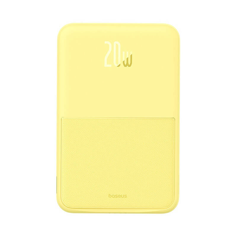 Baseus - Power Bank MagPro Magnetic PPCXZ05 (P10064101Y23-00) - USB-C, 5000mAh, 20W, MagSafe, Cable Type-C, 3A, 30cm - Yellow