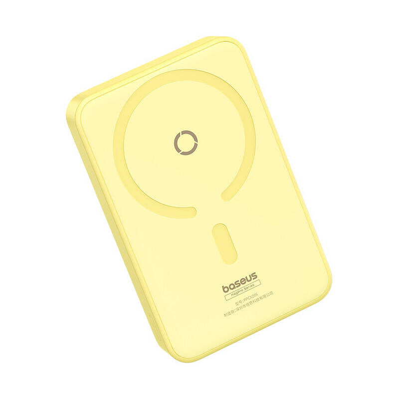 Baseus - Power Bank MagPro Magnetic PPCXZ05 (P10064101Y23-00) - USB-C, 5000mAh, 20W, MagSafe, Cable Type-C, 3A, 30cm - Yellow