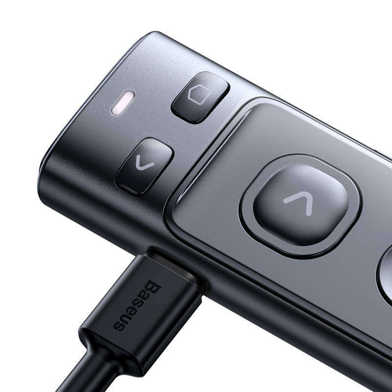 Baseus - Remote Control Orange Dot (WKCD010013) - for Presentation, with a Green Laser Pointer - Gray