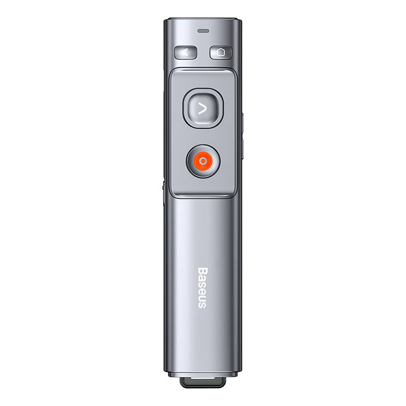 Baseus - Remote Control Orange Dot (WKCD000013) - for Presentation, with a Red Laser Pointer - Gray