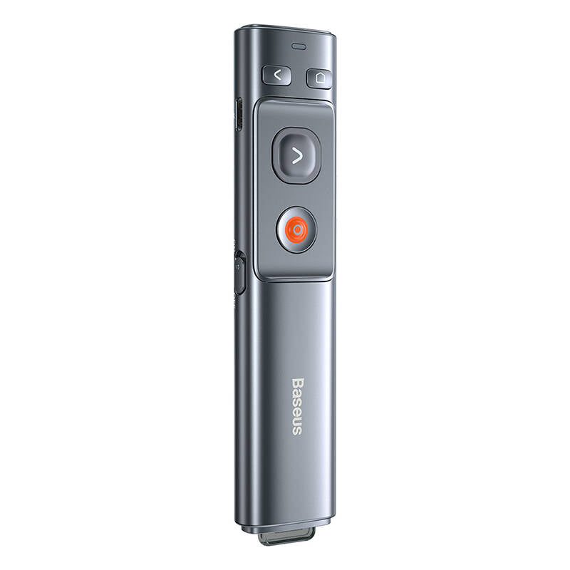 Baseus - Remote Control Orange Dot (WKCD000013) - for Presentation, with a Red Laser Pointer - Gray