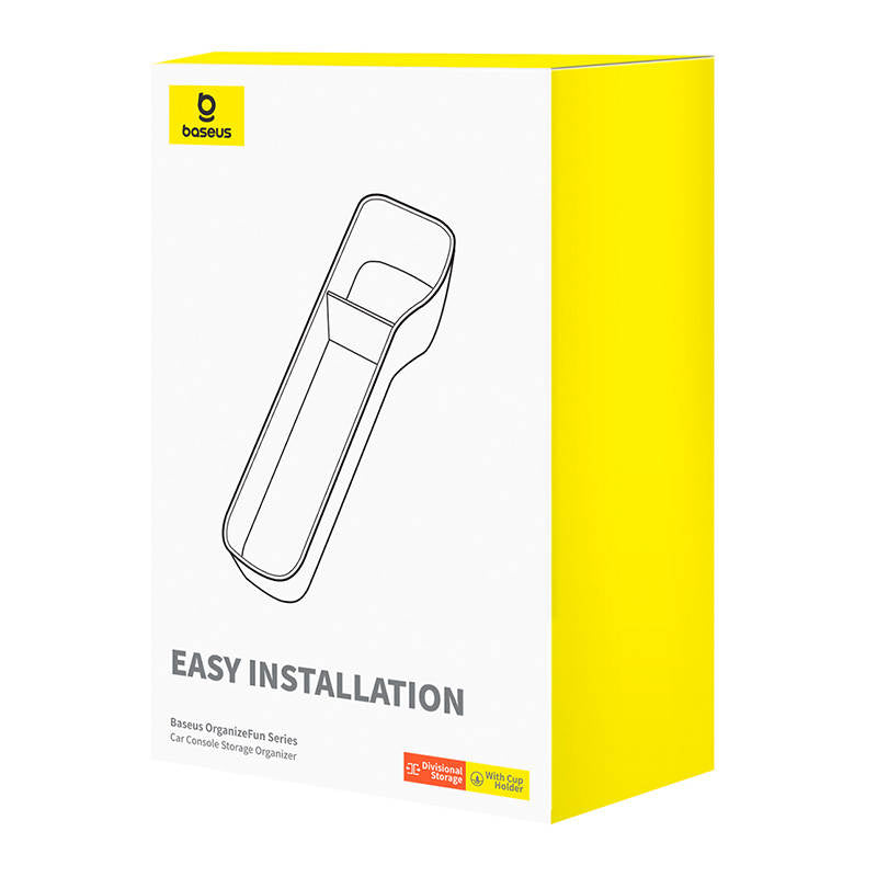 Baseus - Car Storage Box OrganizeFun (C20256502001-00) - PU, Cotton, 270 x 170 x 168mm - Brown