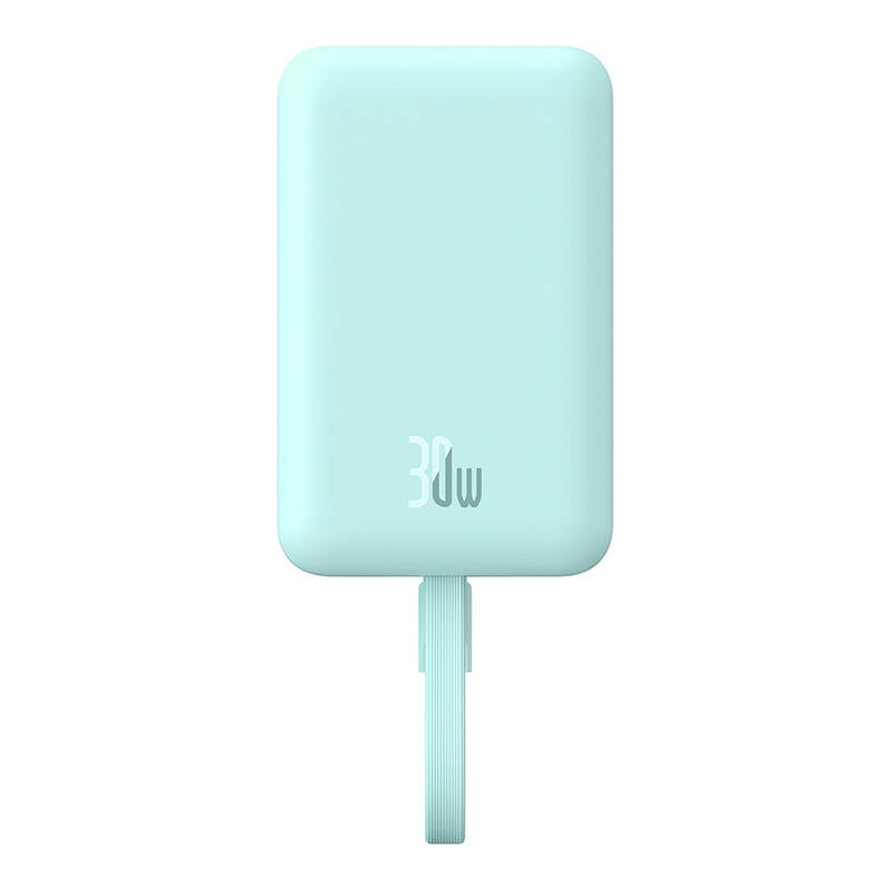 Baseus - Power Bank Magnetic Mini (P1002210B333-00) - MagSafe, 2x USB-C, Lightning, 30W, Fast Charge, 10000mAh - Blue