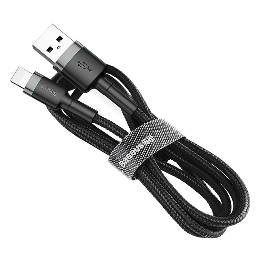 Baseus - Data Cable Cafule (CALKLF-AG1) - USB to Lightning, 2.4A, 480Mbps, 50cm - Grey
