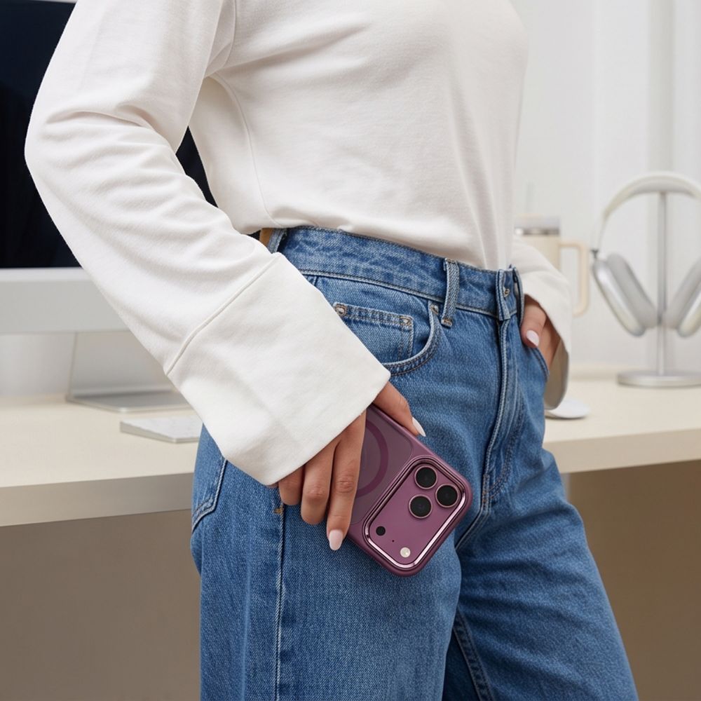 Θήκη Tech-Protect MAGMAT MagSafe CC iPhone 17 PRO MAX / 18 PRO MAX Burgundy/Διάφανο - iPhone 17 Pro Max