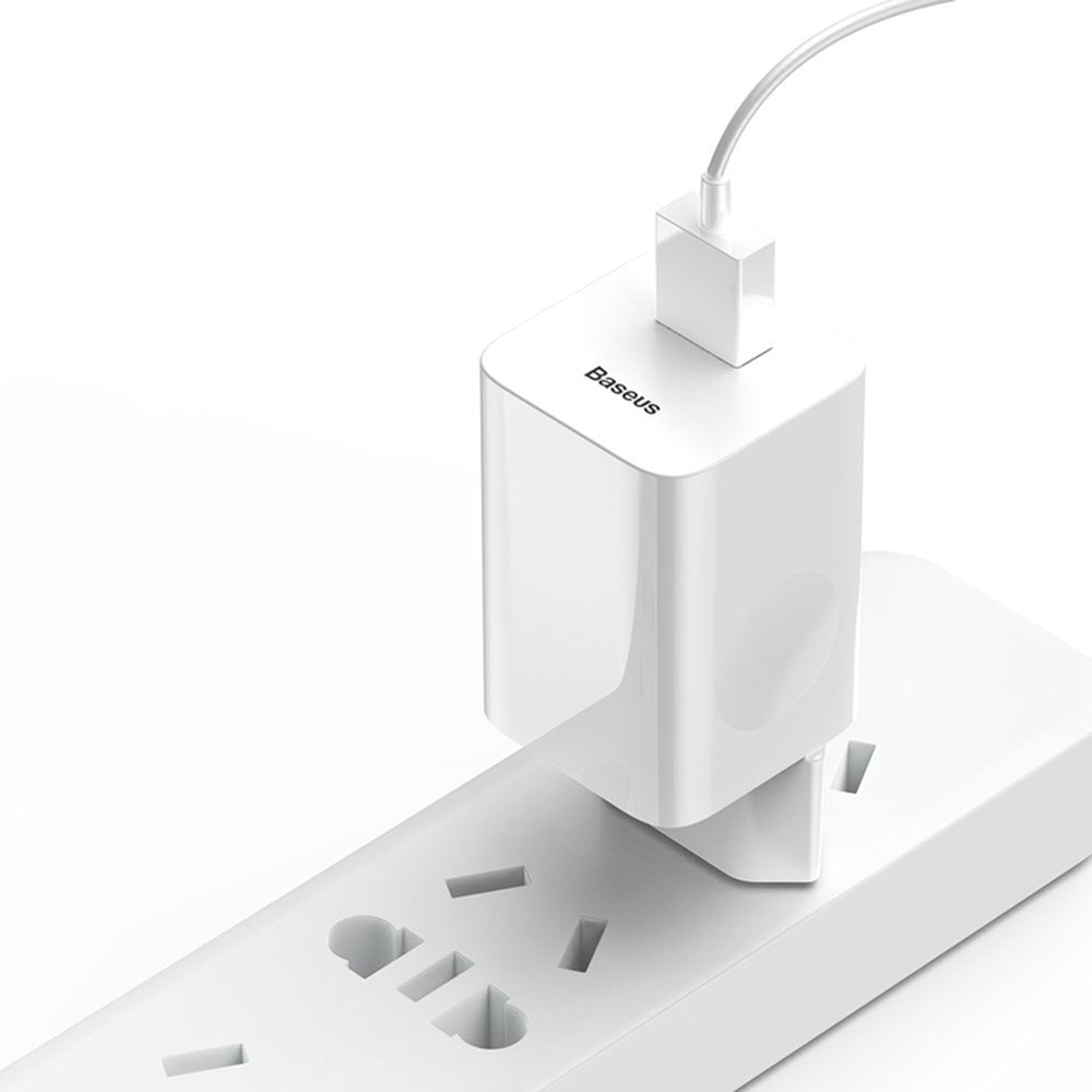 Baseus - Wall Charger (CCALL-BX02) - USB-A Quick Charge 3.0, 24W - White
