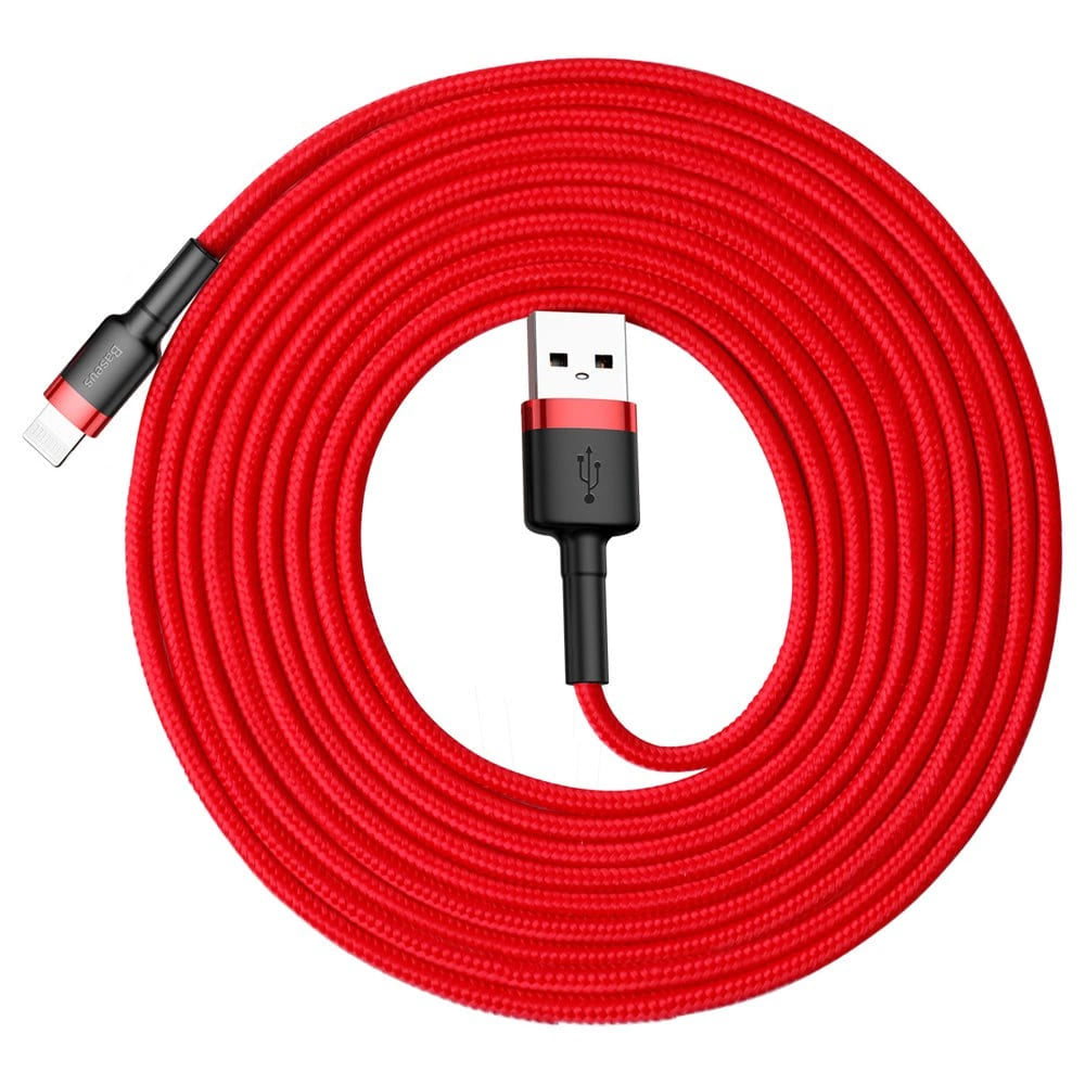 Baseus - Data Cable Cafule (CALKLF-R09) - USB to Lightning, QC3.0, 2A, 3m - Red
