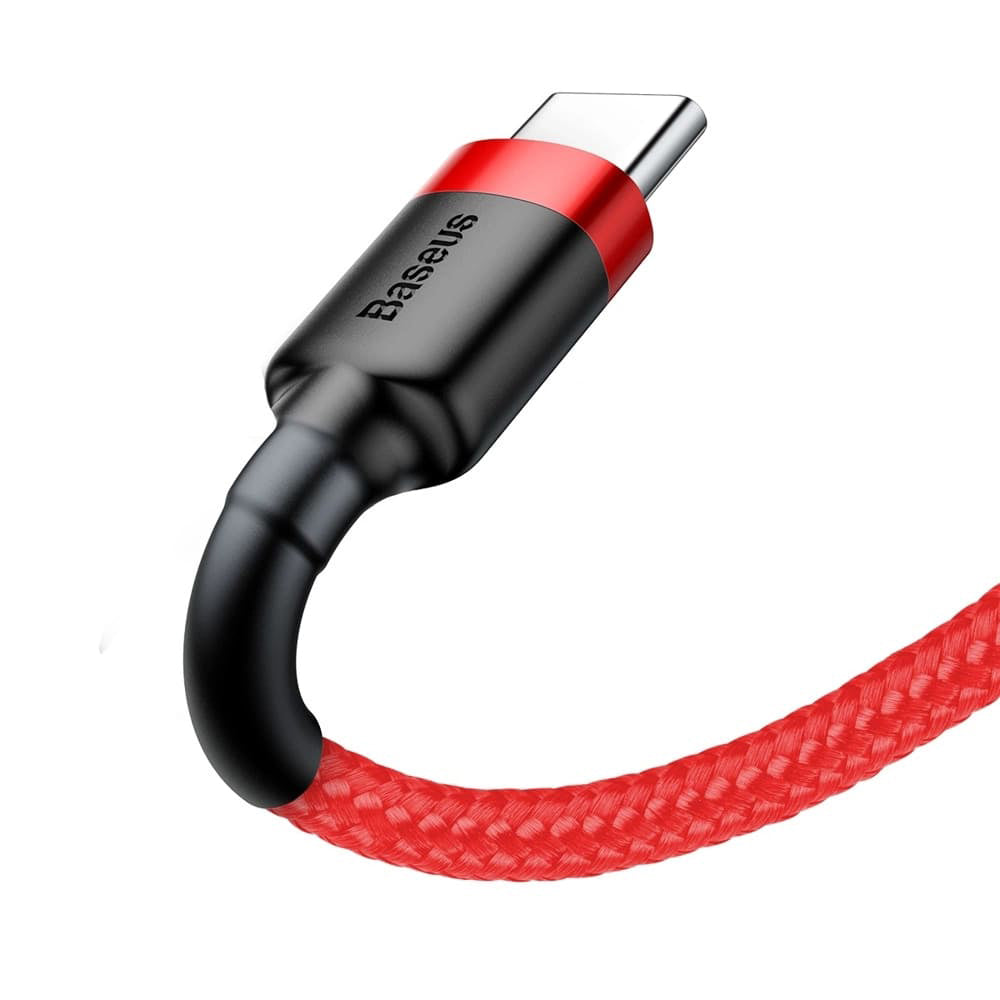Baseus - Data Cable Cafule (CATKLF-B09) - USB to Type-C, Fast Charge, QC3.0, 3A, 1m - Red