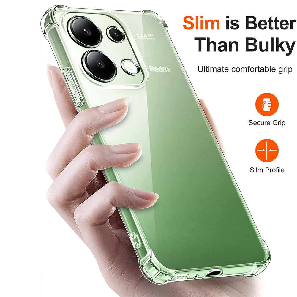 Techsuit - Shockproof Clear Silicone - Xiaomi Redmi Note 13 4G - Clear