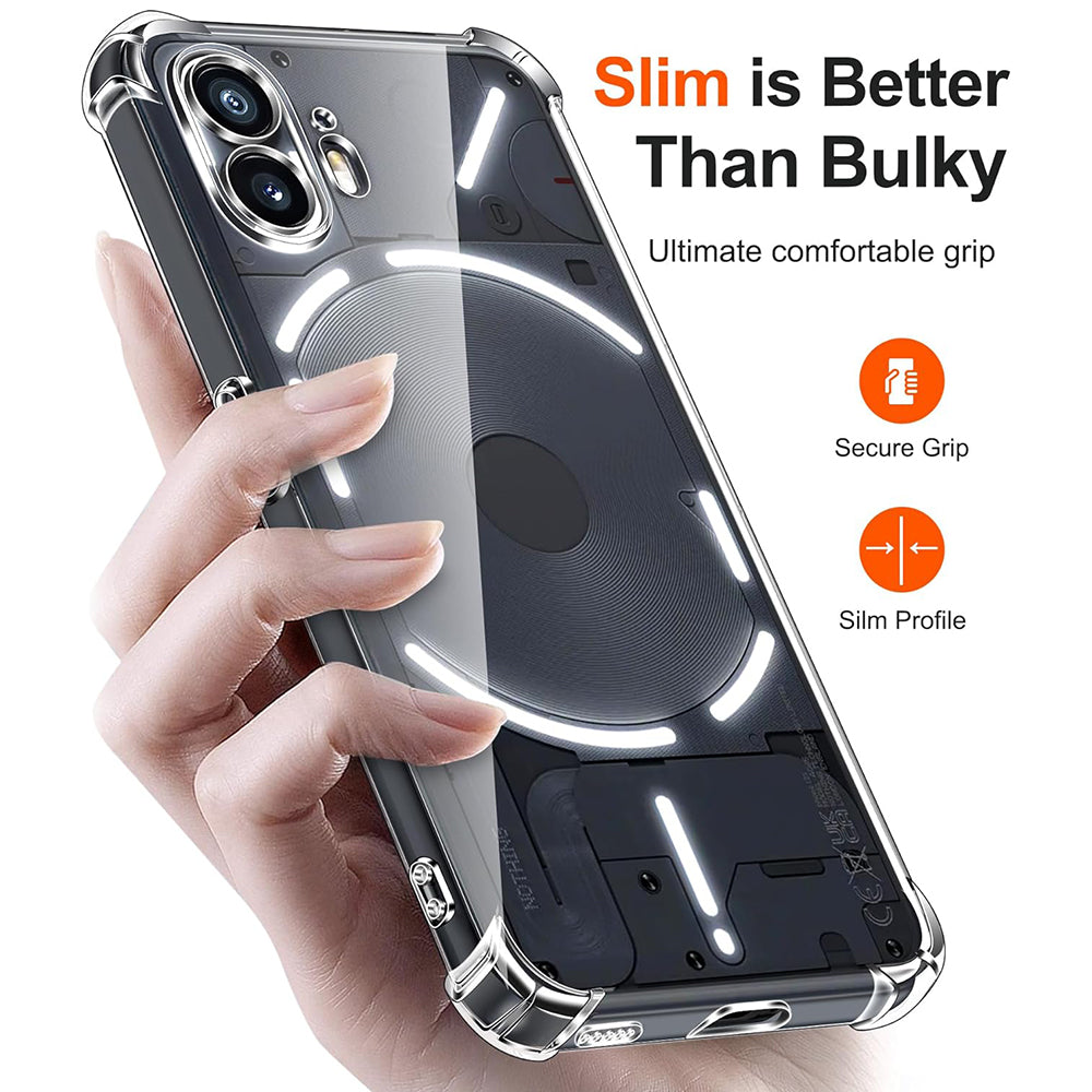 Techsuit - Shockproof Clear Silicone - Nothing Phone (2) - Clear