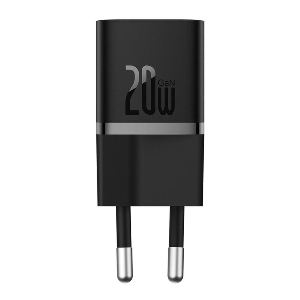 Baseus - Wall Charger (P10110900113-00) - Type-C Cable Included, GaN, Type-C, 20W, 1m - Cluster Black