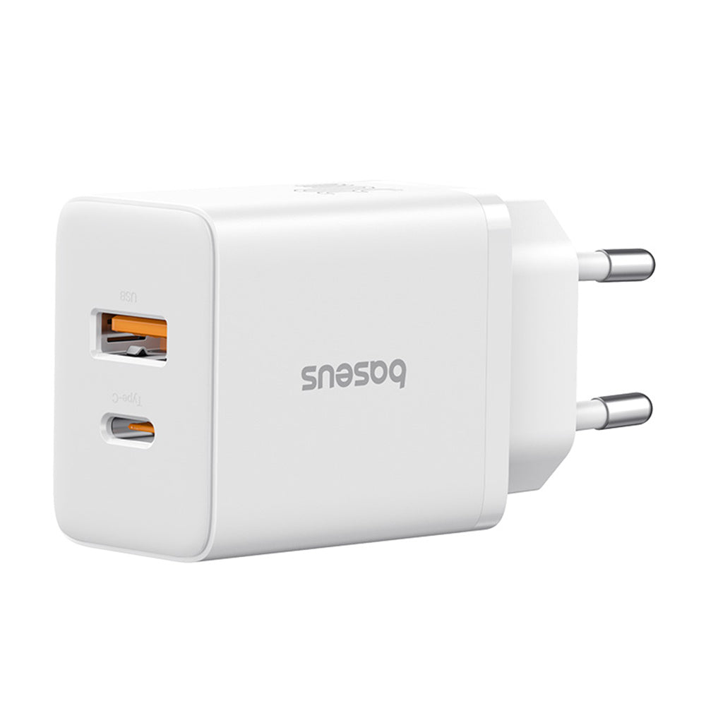 Baseus - Wall Charger (P10111404213-00) - USB, Type-C, Fast Charge 30W - Moon White